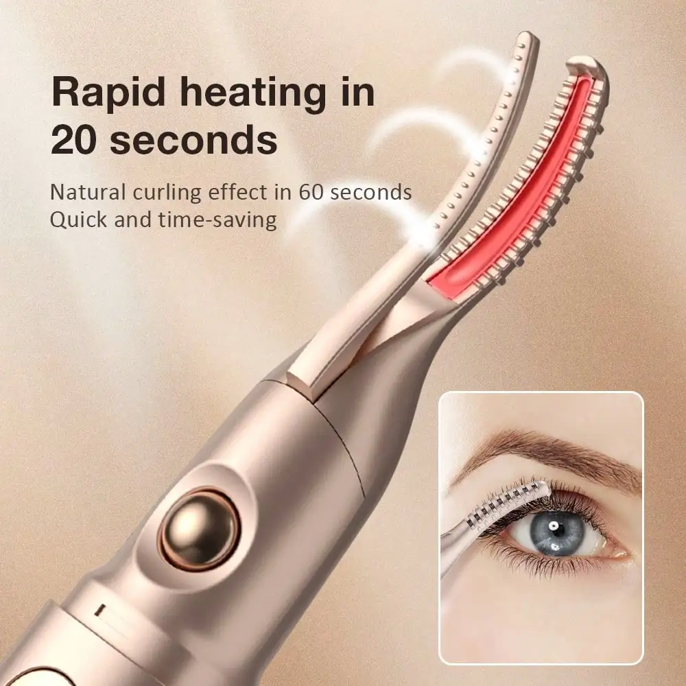 

1pc 2-In-1 Electric Eyelash Curler & Eyebrow Trimmer, Automatic Multi-Function Eyebrow Razor & Eyelash Curler, 2 Temperature Set