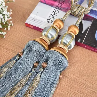 Luxury European Style Curtain Hanging Ball Double Balls Curtains Tassels Curtain Tiebacks Bandages Brushes Curtain Accessories