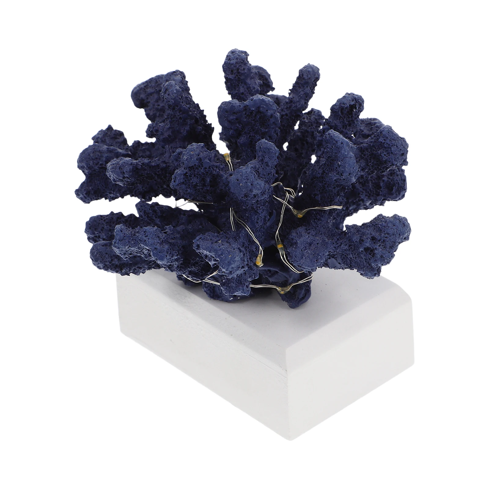 

LED Resin Coral Ornament Elegant Tabletop Entryway Decor Realistic Glowing Artificial Coral Sculpture Ambient Ocean Light