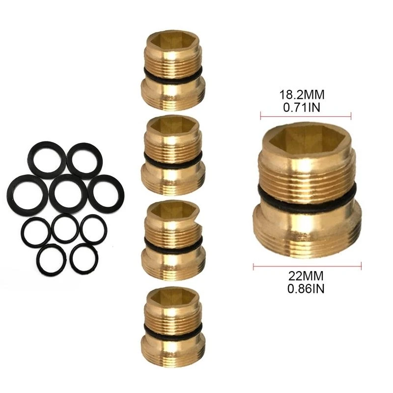 

652F 5 Pcs Water Purifier Aerator Connector Brass Aerator Adapter Faucet Adapter Kitchen Male Female Brass Faucet Adapter