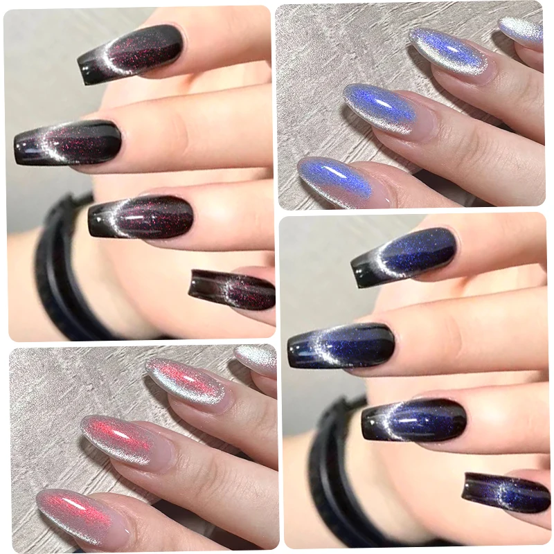 7ML Mtssii 2 IN 1 カメレオン マグネットトップコート グリッター スノーライト マグネットジェルネイルポリッシュ セミパーマネント UVアートジェル バーニッシュ