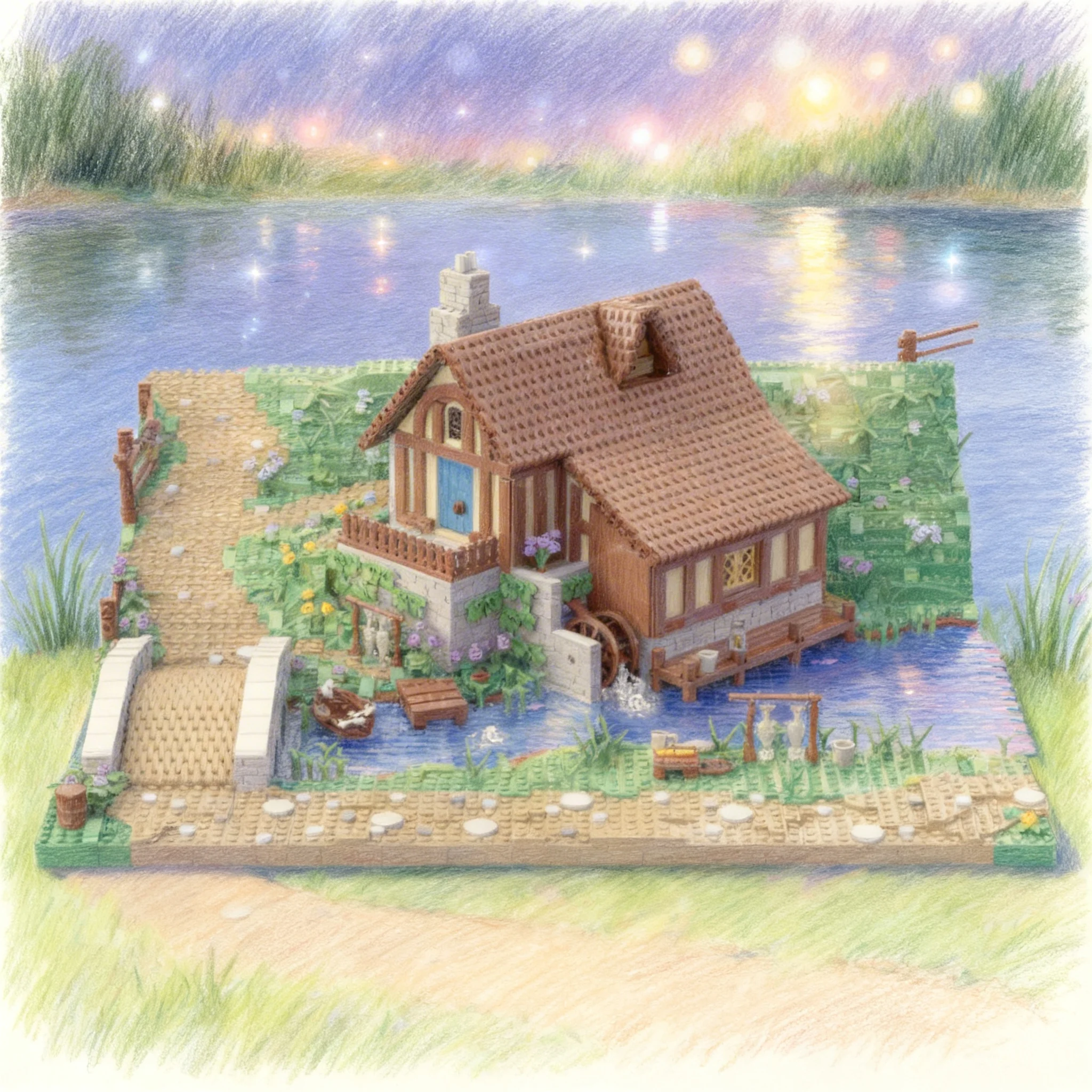 4929pcs MOC Hobbit Lord Rings Hobbiton Section 4 Model Building Blocks Architecture Idea Brick DIY Kids Christmas Gifts Toys