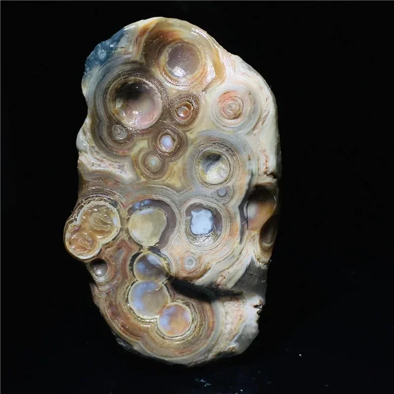 Natural Gobi desert strange stone outer Mongolia wrapped agate eyes raw gemstone Alashan stone bracelet accessories