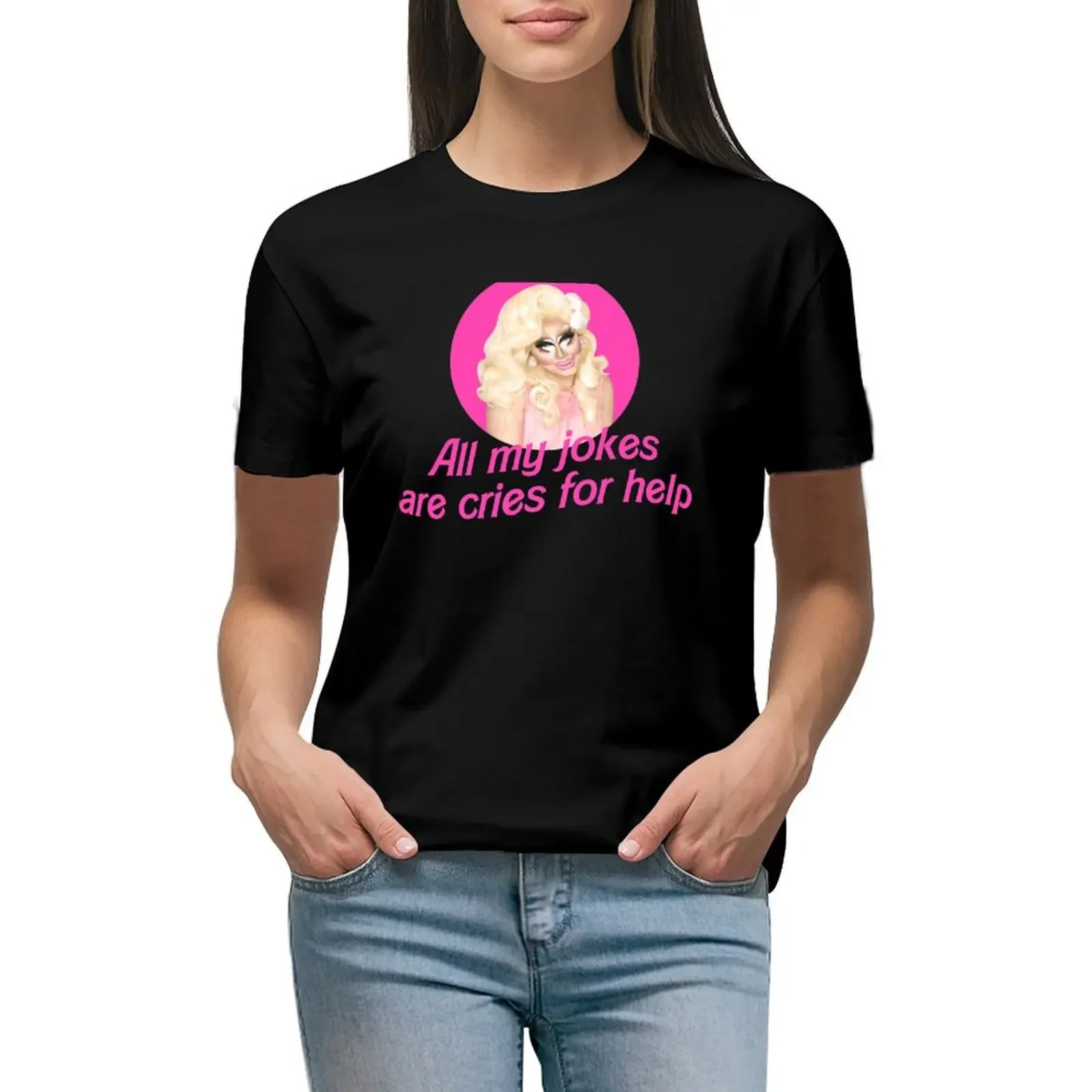 

Trixie Jokes - Rupaul's Drag Race T-Shirt plain blanks plus size tops quick-drying white t-shirt dress for Women sexy