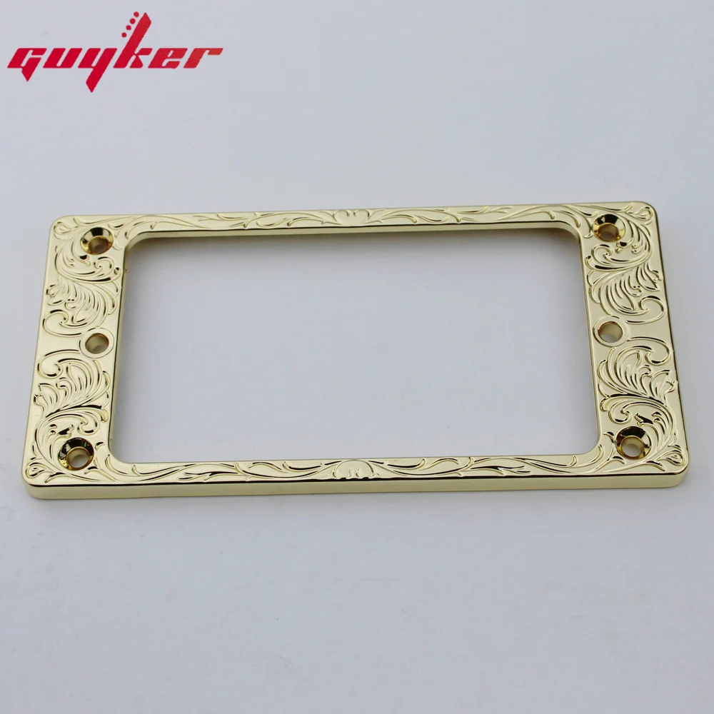 1 PCS Pickup Mounting Rings for Humbucker Pickups Cover Frame Flat Top Floral Pattern Electric Guitar PR008