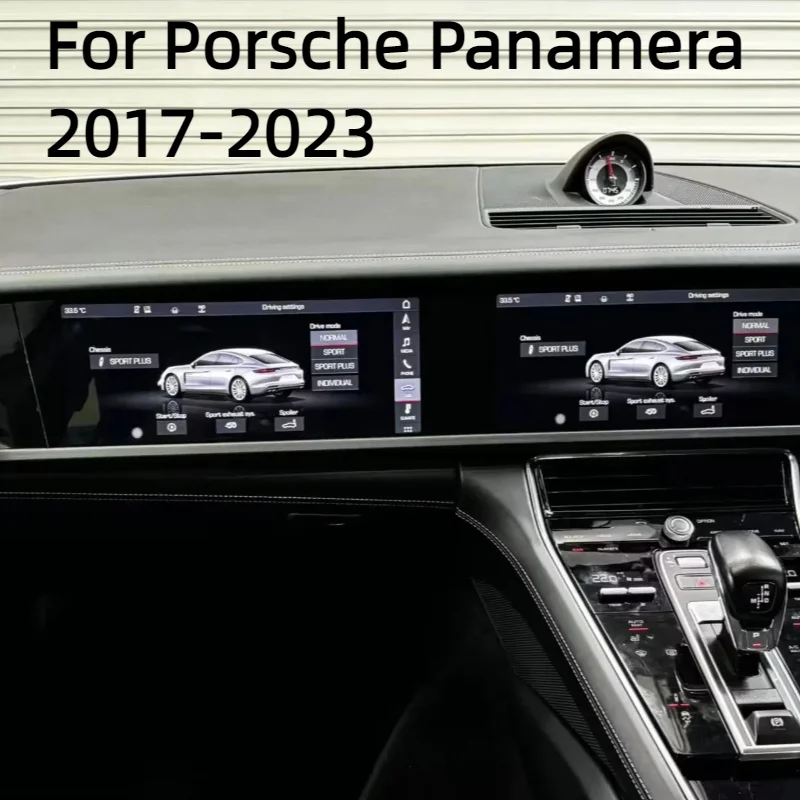 For Porsche Panamera 2017-2023 Car Radio 12.3+12.3Inch Interactive Upgraded New Display Android 15 Auto Stereo Video GPS CarPlay