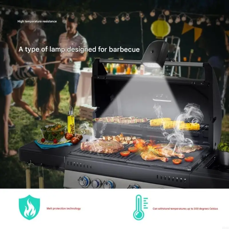 Extreme Bright Outdoor BBQ Light 10 LEDs Denial Scowl For Barbecue Cooking Parties Backpacking Reading Tasks Denial Battery B03E