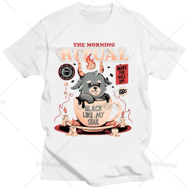 Funny Graphic T-shirts The Morning Ritual T Shirt Coffee Is My Soul  Clothing Tees Tops T Shirts for Men Women Casual Clothes