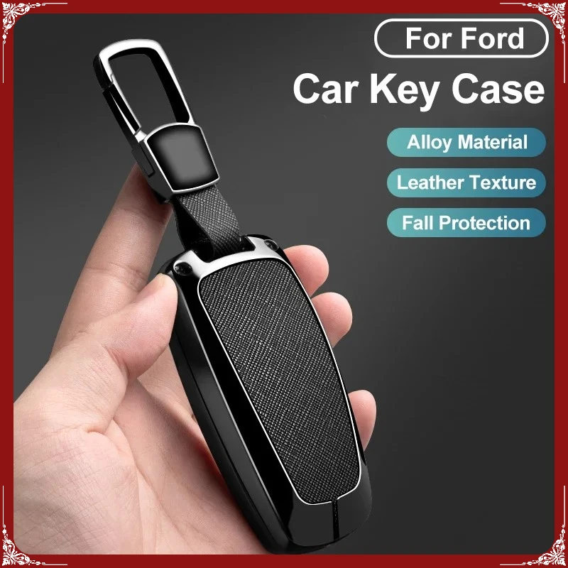 For Ford Explorer Mustang Raptor F150 F250 F350 Metal Key Case Cover Wear Resistant Car Remote Key Protector Shell