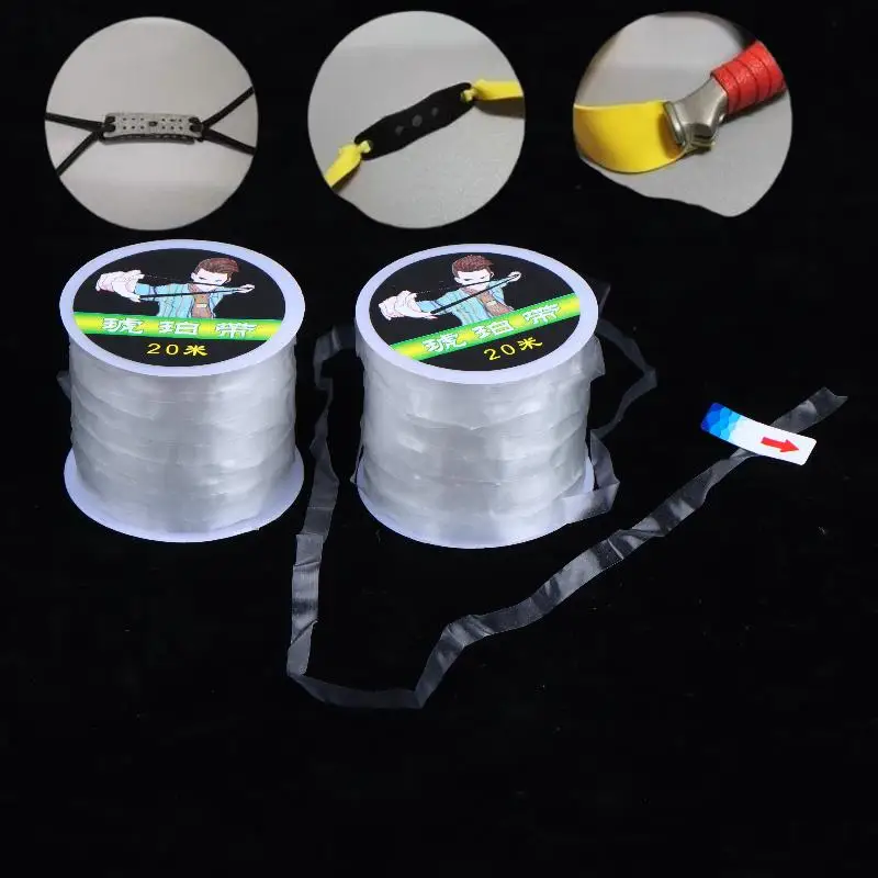 【IIOO】10Pcs Flat Rubber Bands Colorful Amber Belt Elastic Band 20 Meters For Slingshot Pouch Sports Equipment DIY Accessories view 5