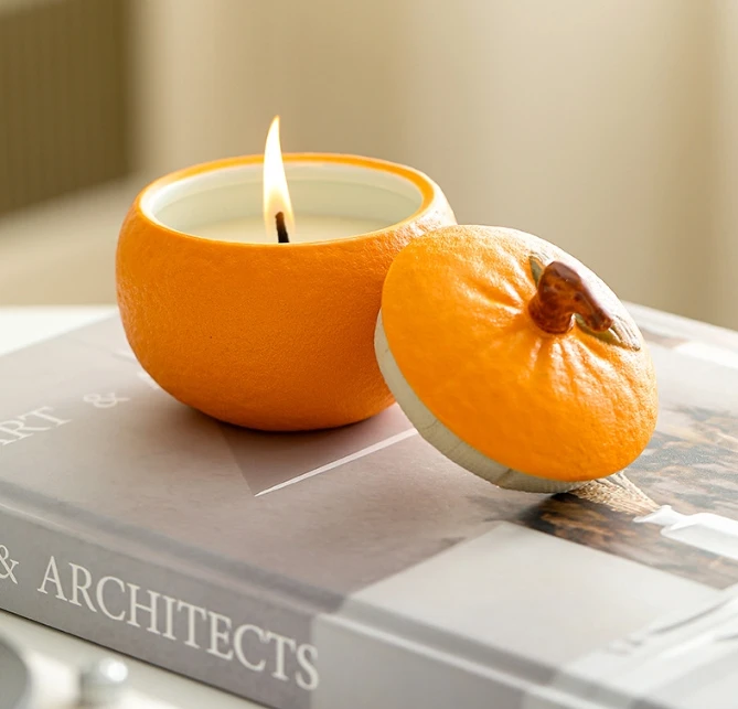 

EF5X0KODJ6 Оранжевая ароматерапевтическая свеча для дома, долговечная, для дома, для спальни, аромат, низкотемпературная оранжевая ароматическая свеча