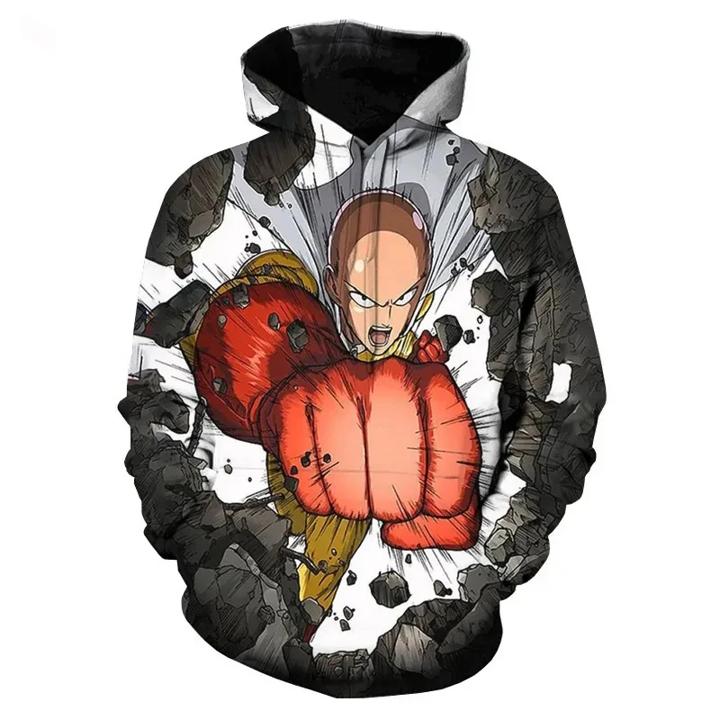 One Punch Man Anime 3D Print Hoodies Men Women Casual Fashion Oversized Sweatshirts Hoodie Kids Pullovers Tracksuit Man Clothing