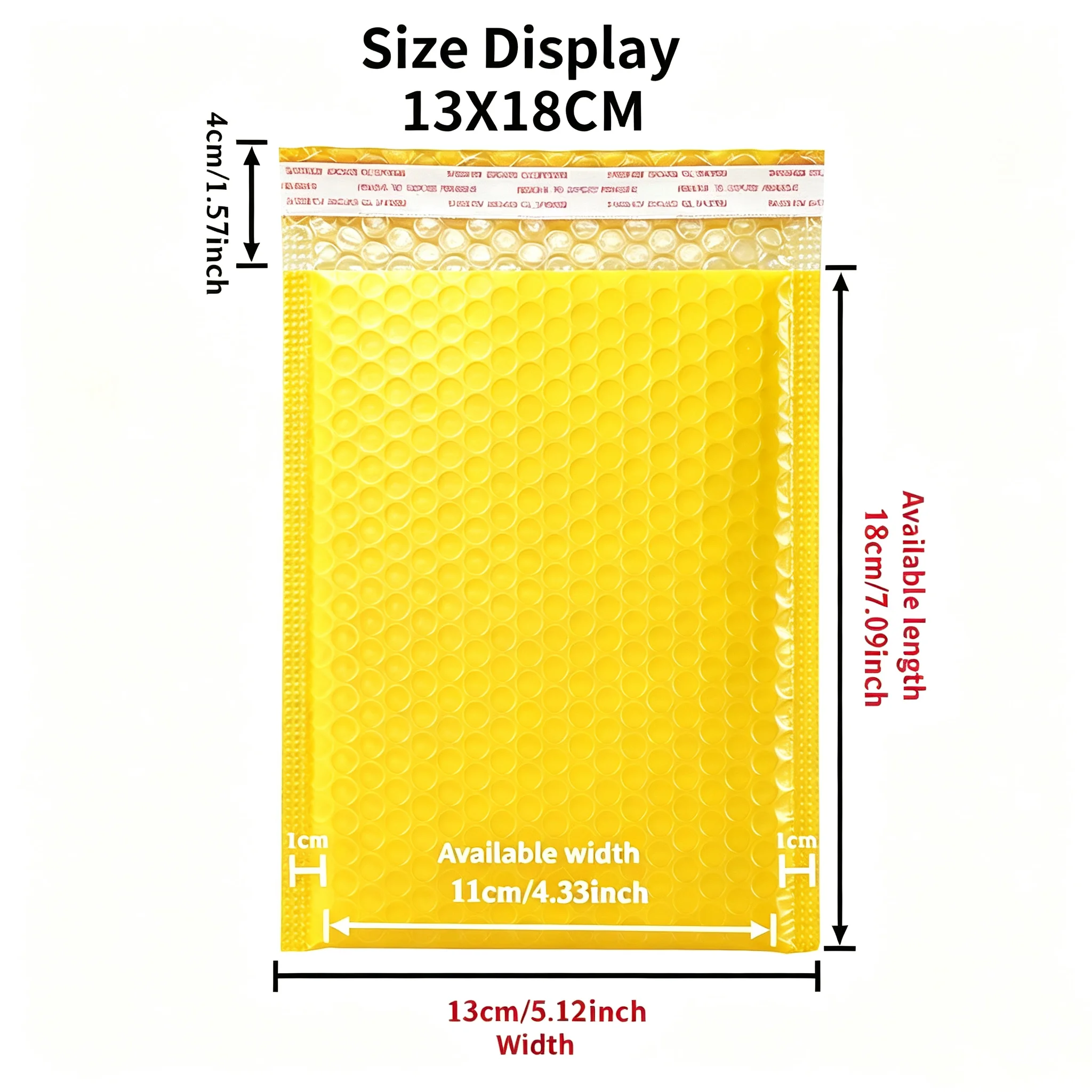Yellow Bubble Mailers Envelopes Waterproof Shock‑Resistant Poly Bubble Shipping Bags for Small Business Mailing Packaging
