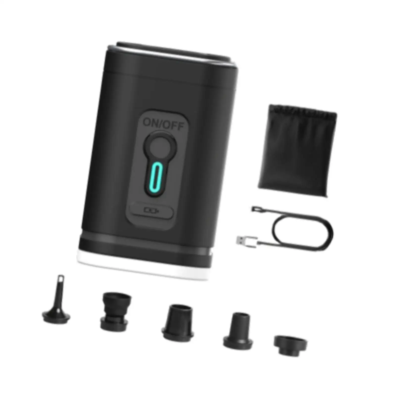 Multifunctional Electric Air Pump for Inflatables Camping Light Built in Flashlight Quick Inflate Deflate for Sleeping Pads