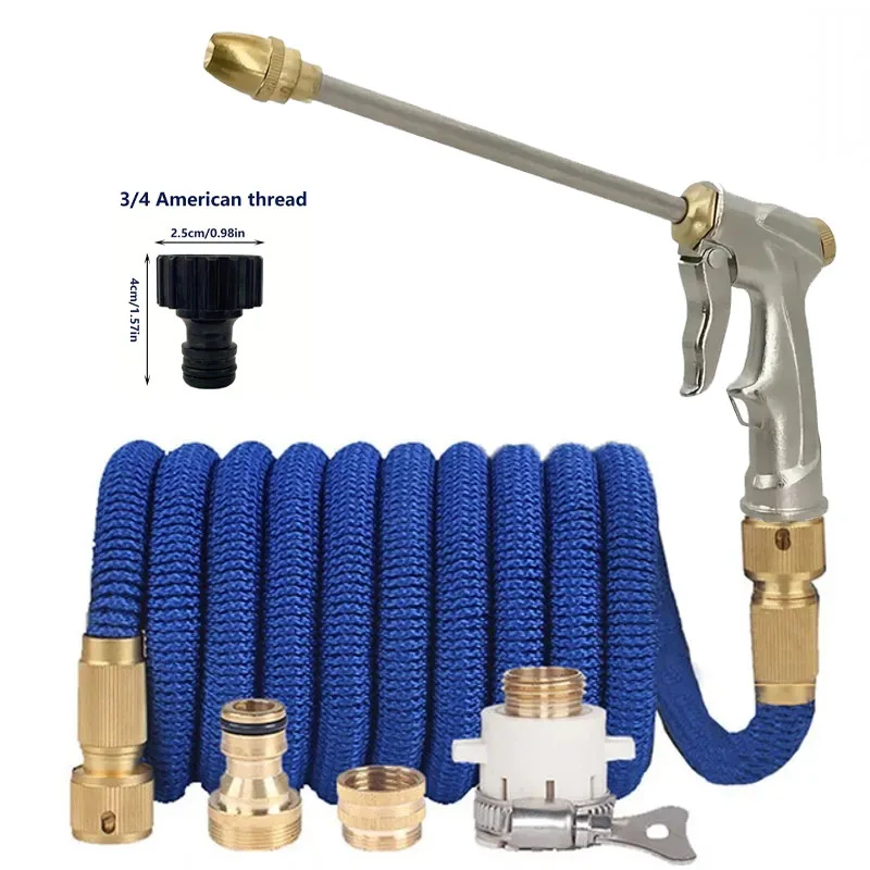 Expandable Magic Hose Pipe High-Pressure Car Wash Hose Adjustable Spray Flexible Home Garden Watering Hose Cleaning Water Gun