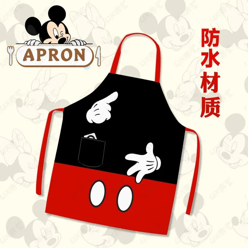 Mickey Cartoon Animation Waterproof Fashion Creative Apron Kitchen Home Summer Thin Apron Catering Oil-proof and Dirty Resistant