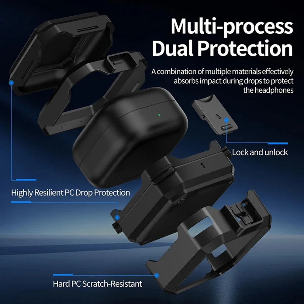 Earphone Protection Case For Samsung Galaxy Buds 4 / Buds 4 Pro Full Protection Shockproof With Keychain Accessories Cover Coque
