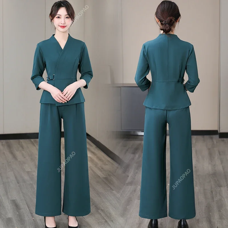 Estetista coreano Gestione della pelle Elegante professionale da donna Estate Bellezza Abbigliamento da lavoro Reception Uniforme Spa Massaggio Uniforme