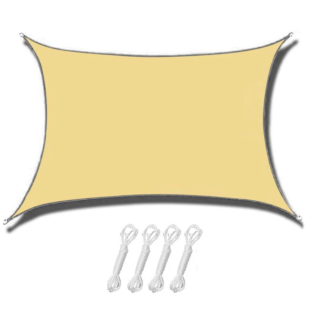 

Patio Sun Shade Sail Waterproof Outdoor Canopy Garden Sun-proof Hanging Awning Shelter, Khaki