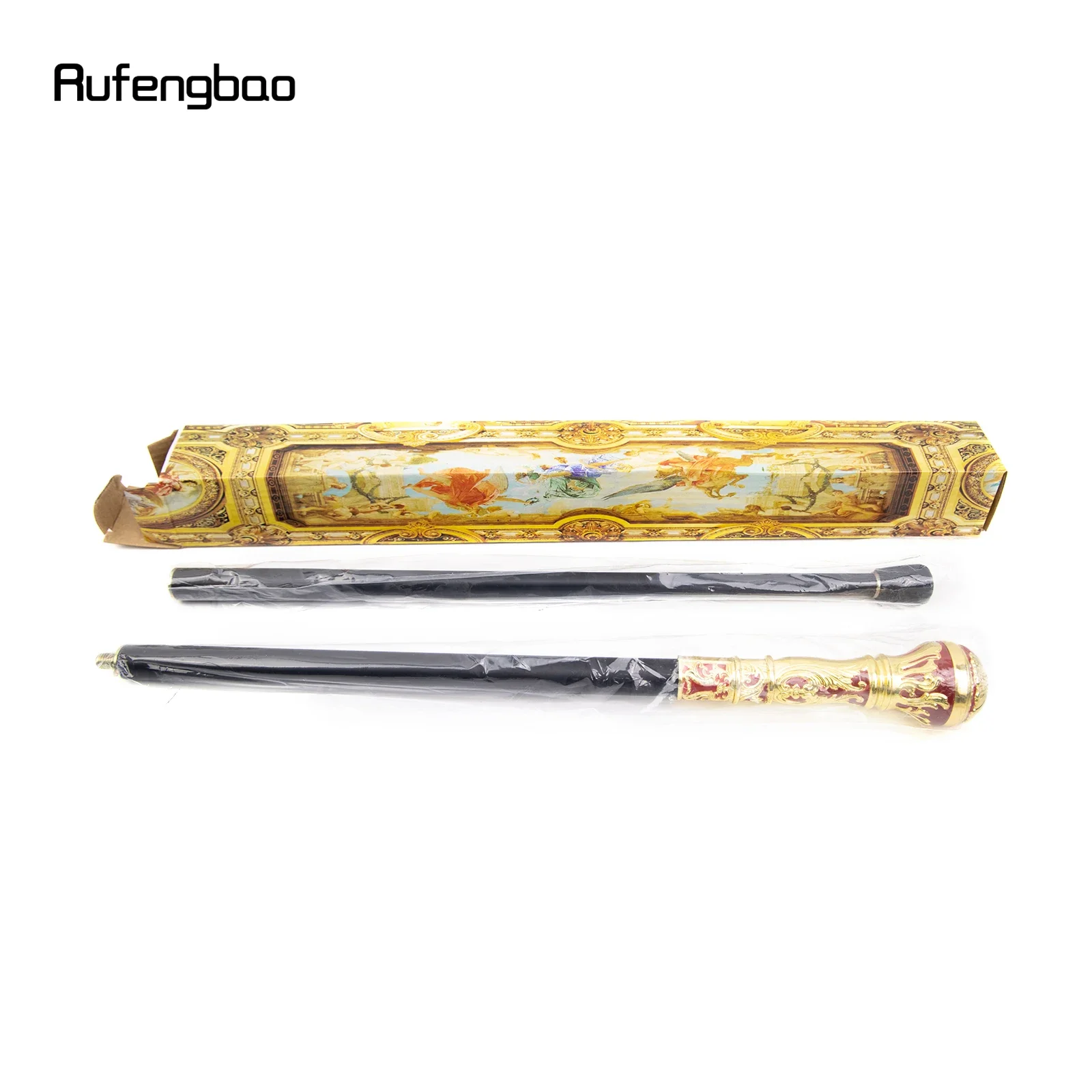 عصا مشي عصرية بمقبض دائري فاخر باللون الأحمر الذهبي للحفلات، عصا مشي أنيقة Steampunk وEyday 93 سم