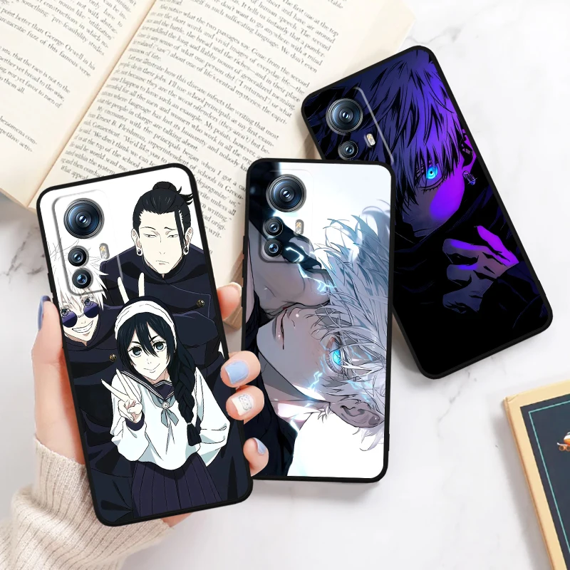 Spell Battle Anime Fashion For Xiaomi Mi Poco F5 F4 F3 X6 X5 X4 X3 M6 M5 M5S M4 M3 C65 Pro GT NFC 5G Black Funda Phone Case