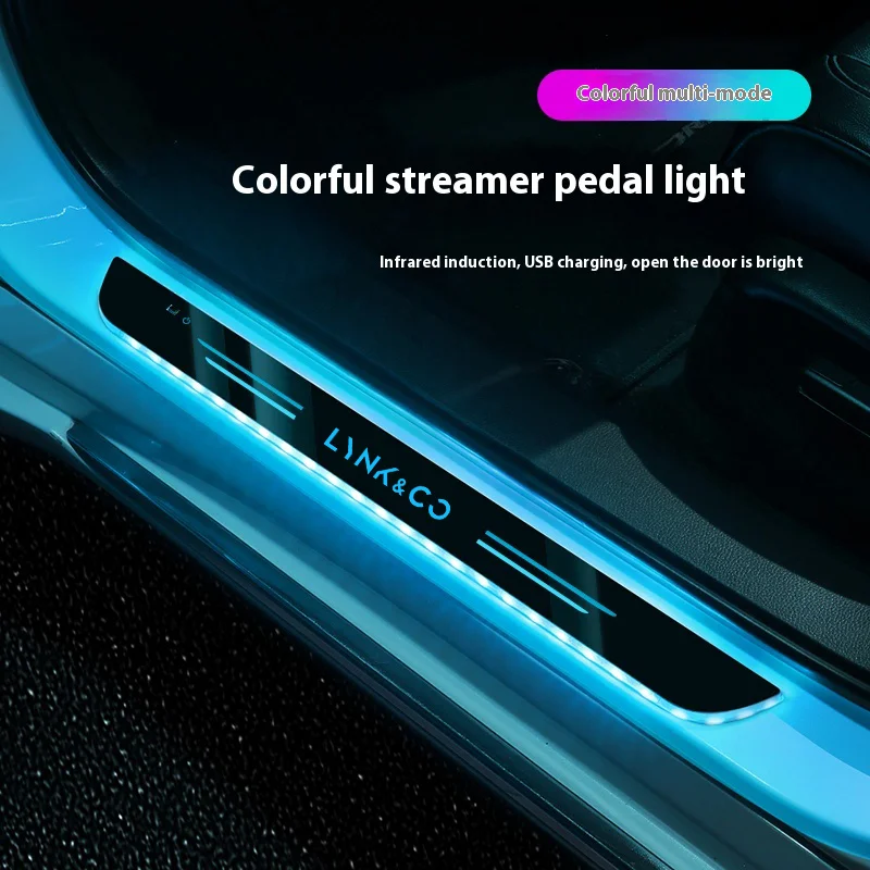 Car LED Wireless Threshold Light For LYNK&CO 01 03 05 06 900 09 08EM-P Z20 Z10 09EM-P Auto interior accessories