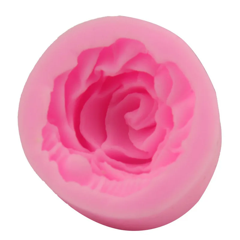 1PCS  Flower Bloom Rose Shape Silicone Fondant Soap 3D Cake Molds Cupcake Jelly Candy Chocolate Decoration Baking Tool Moulds