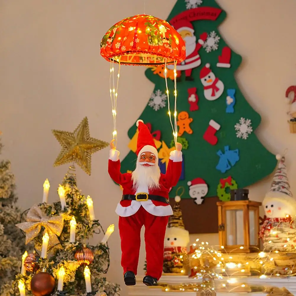أضواء المظلة سانتا كلوز Led أضواء جو عيد الميلاد أضواء الشمسية في الهواء الطلق عطلة أضواء DIY #5