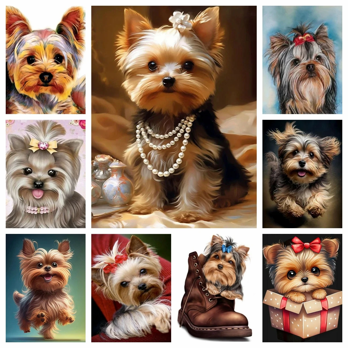 5d DIY Diamant Malerei niedlichen Haustier Yorkshire Terrier Kreuz stich Diamant Kunst Tier Hund Stickerei Mosaik Wohnkultur Geschenke