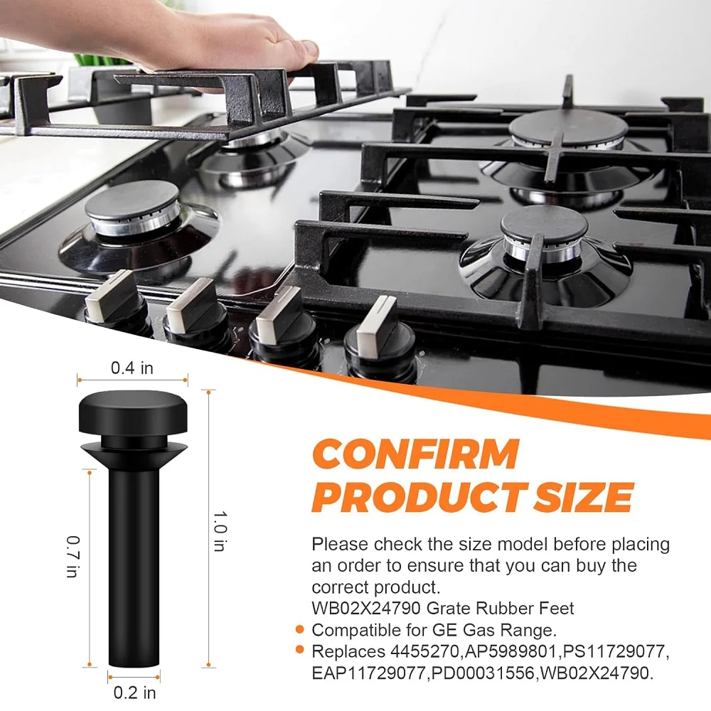 24 حزمة WB02X24790 صر قواعد مطاطية لموقد غاز GE أعلى المدى صر منصات القدم 4455270 ، AP 5989801 ،PS 11729077 ، EAP 11729077