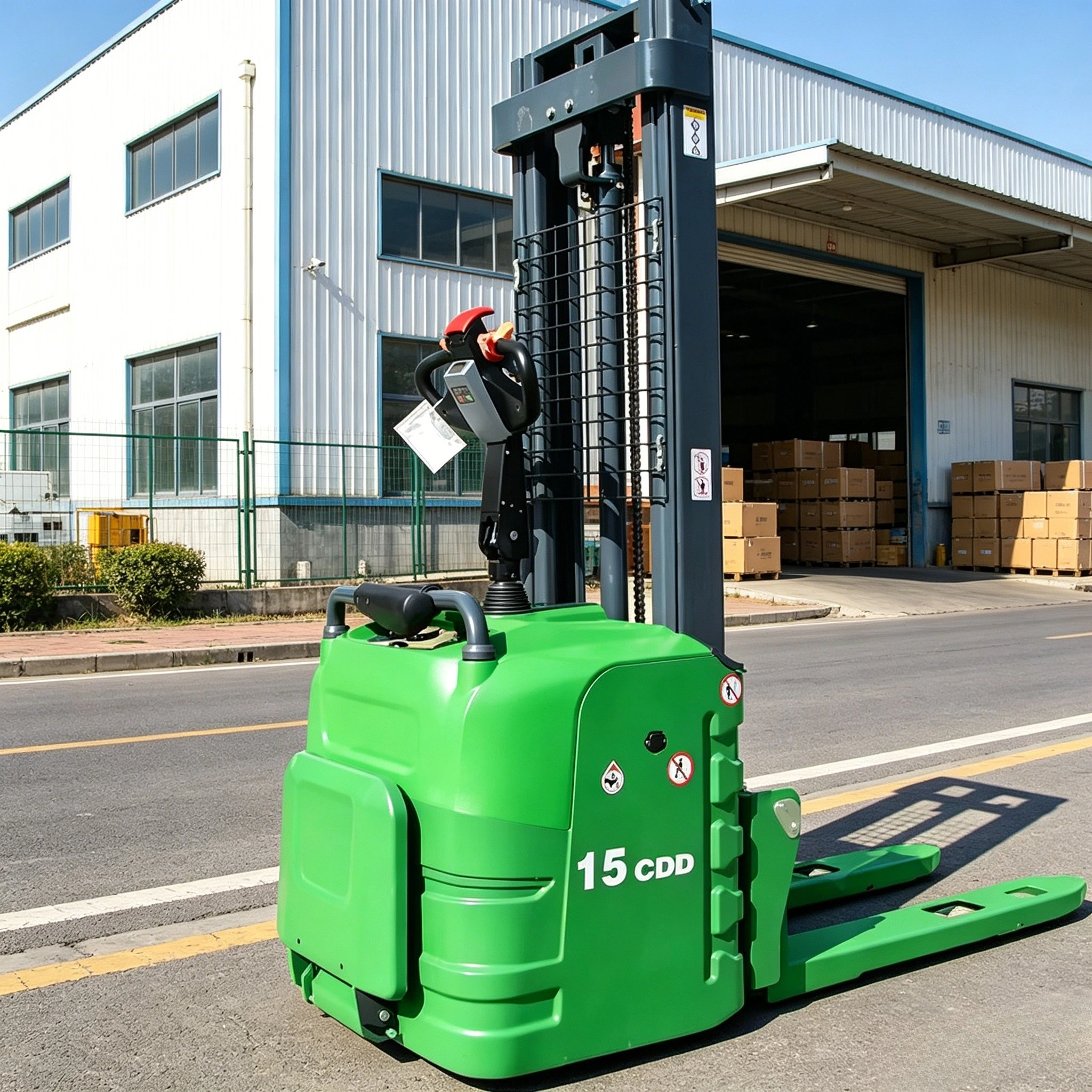 Customized High Lift Stacker Factory Outlet Walkie Stacker 1t 1.5t 2t 1000kg 1500kg 2000kg Electric Pallet Stacker