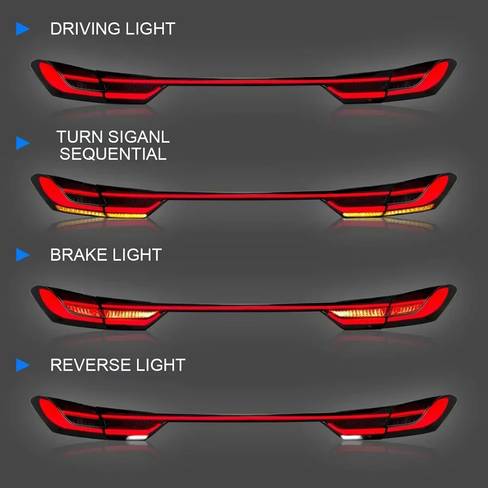 Car Led Tail Lamp Refitted Tail Light For Camry 2018 2019 2020 2021 2022 trunk Rear Lamp Through Taillights For 8th Camry