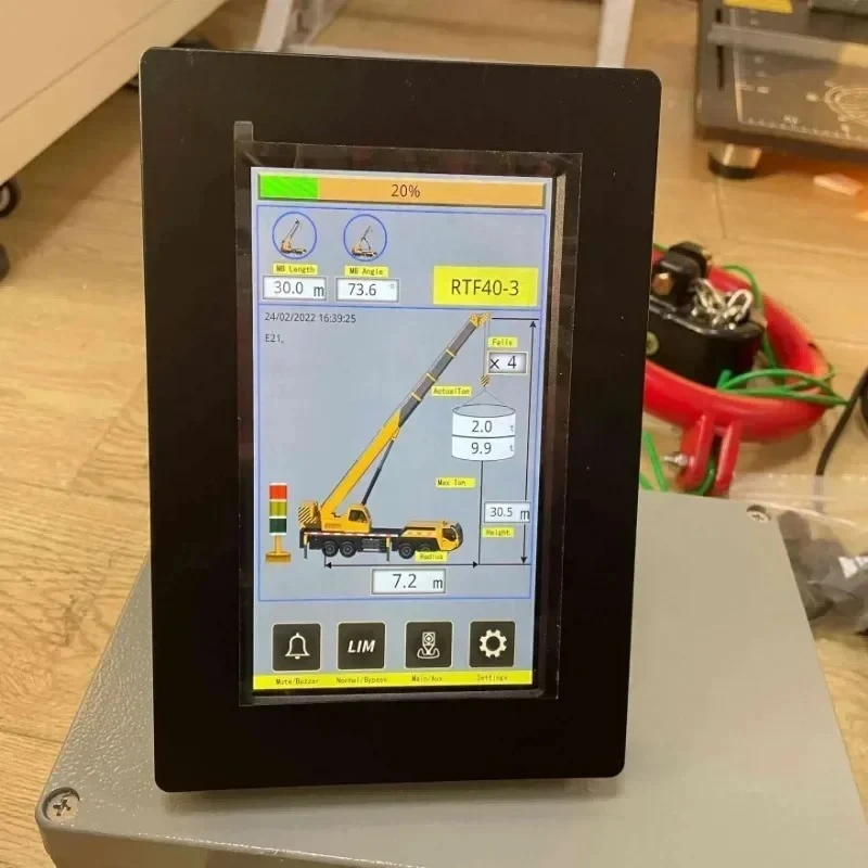 7 ch touch screen hydraulic crane thermal product load torque indicator