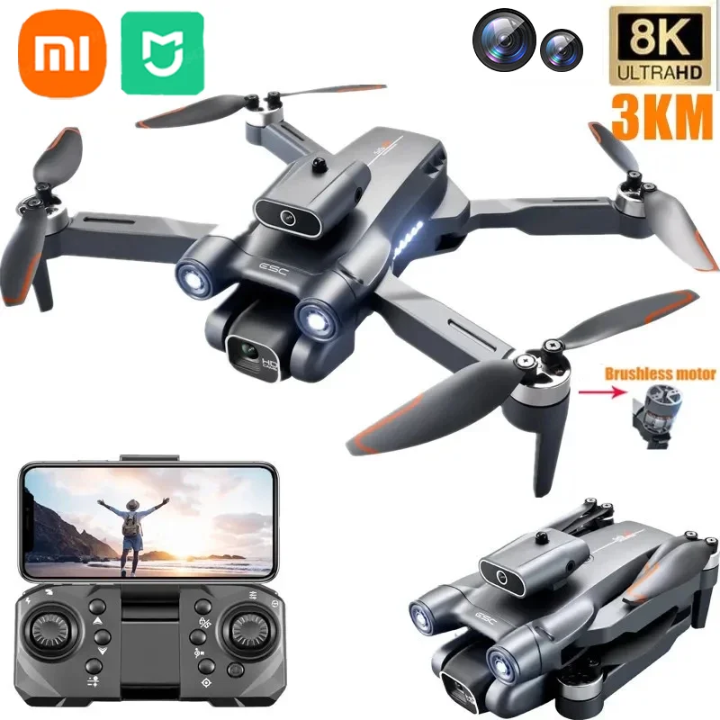 Xiaomi S1S Pro Mini Drone Caméra 8K profesjonalny silnik bezszczotkowy Dron unikanie przeszkód HD podwójny aparat składane zabawki Quadcopter