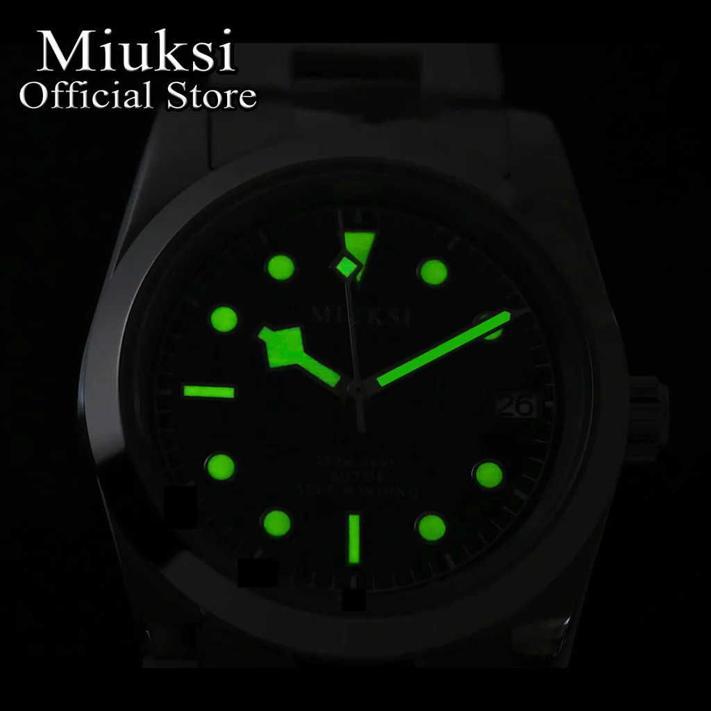 Miuksi Personalization NH35 36mm 39mm Mechanical Watch Fit NH35 Movement Automatic Sapphire Waterproof Wristwatch