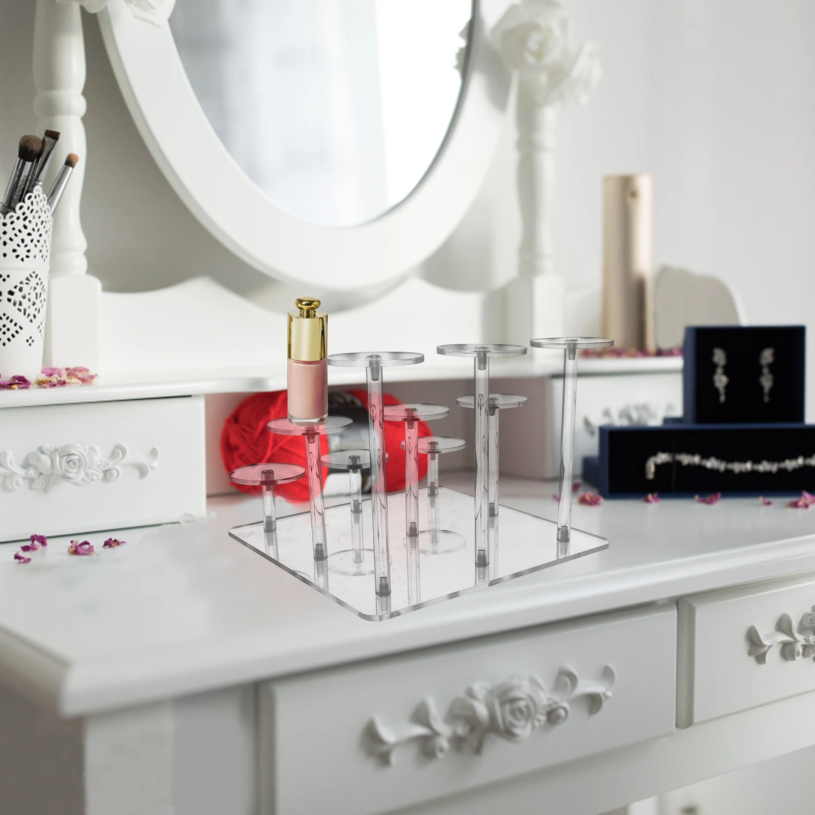 

Sturdy Acrylic Display Rack for Shop Store Supermarket Makeup Storage Organizer Desktop Cosmetics Holder Valet Perfume