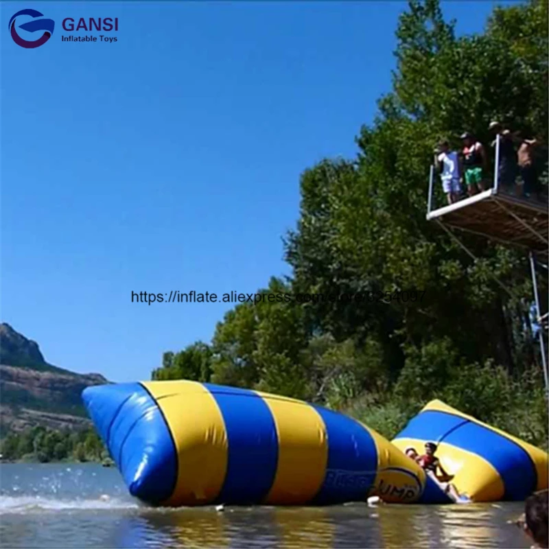 

Water Park Equipment Rental 0.9Mm Pvc Inflatable Water Bungee Bag,7*3M Inflatable Water Blob For Lake