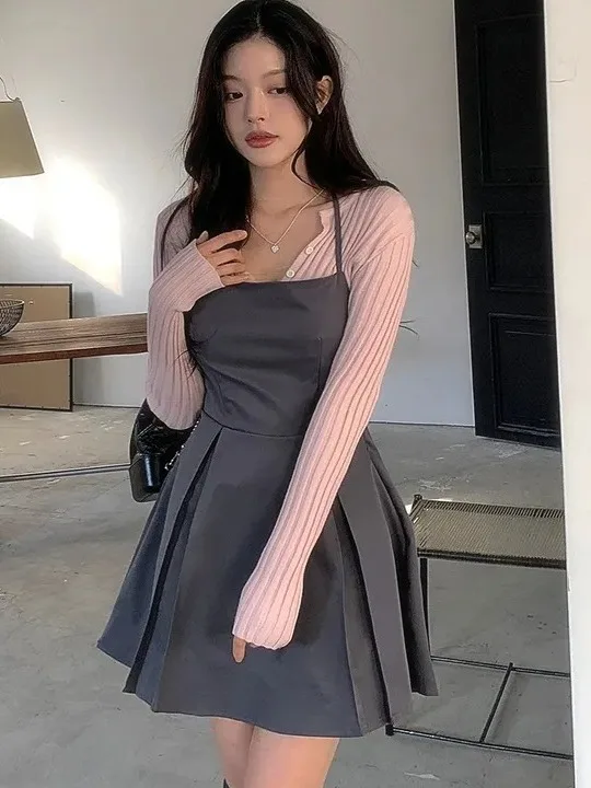 韓国風早春セクシーファッションオートスカートレトロベルト付きウエストシンチ多用途コルセットドレス女性用