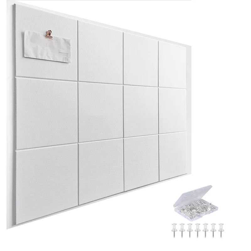 Large Felt Cork Pin Note Bulletin Boards Wall Tiles Photos Sound Proof Corcho Pared Acoustic Panels for Home Office Decorative
