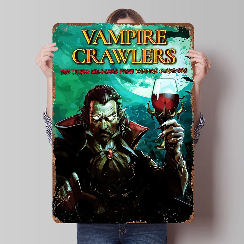 Vampire Crawlers: Turbo Wildcard Tinplate Poster Customized Wall Art Retro Vintage Metal Signs for Fans Office Decor Room House