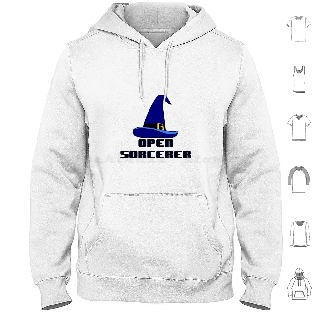 Open Sorcerer Hoodies Long Sleeve Open Source Open Source Sorcerer Sourcerer Open Sourcerer Developer Laptop Coder