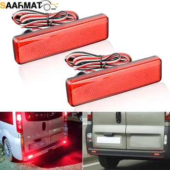 2Pcs LED Brake Lamp Rear Bumper Reflector Light for Renault Trafic Master for Nissan Primastar For Opel Vauxhall Vivaro Movano