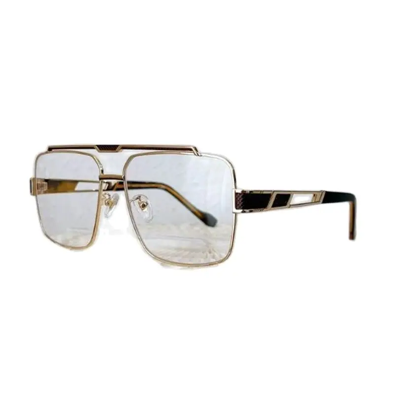 

Alloy frame plain glasses women luxury brand transparent lens shading sun protection wind protection sun discoloration