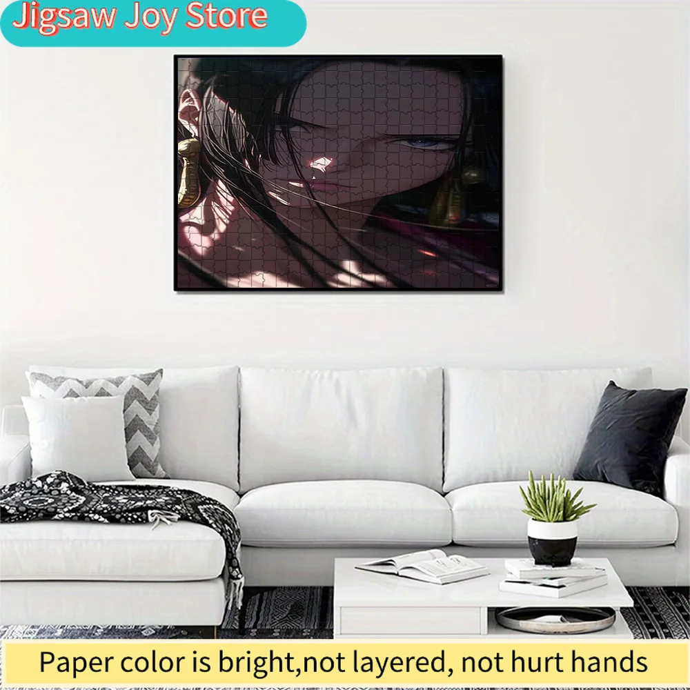 

Коллекционная головоломка из бумаги с изображением Боа Хэнкок из One Piece, драматичный крупный план, декор с персонажем Пиратской Императрицы, подарок для фанатов