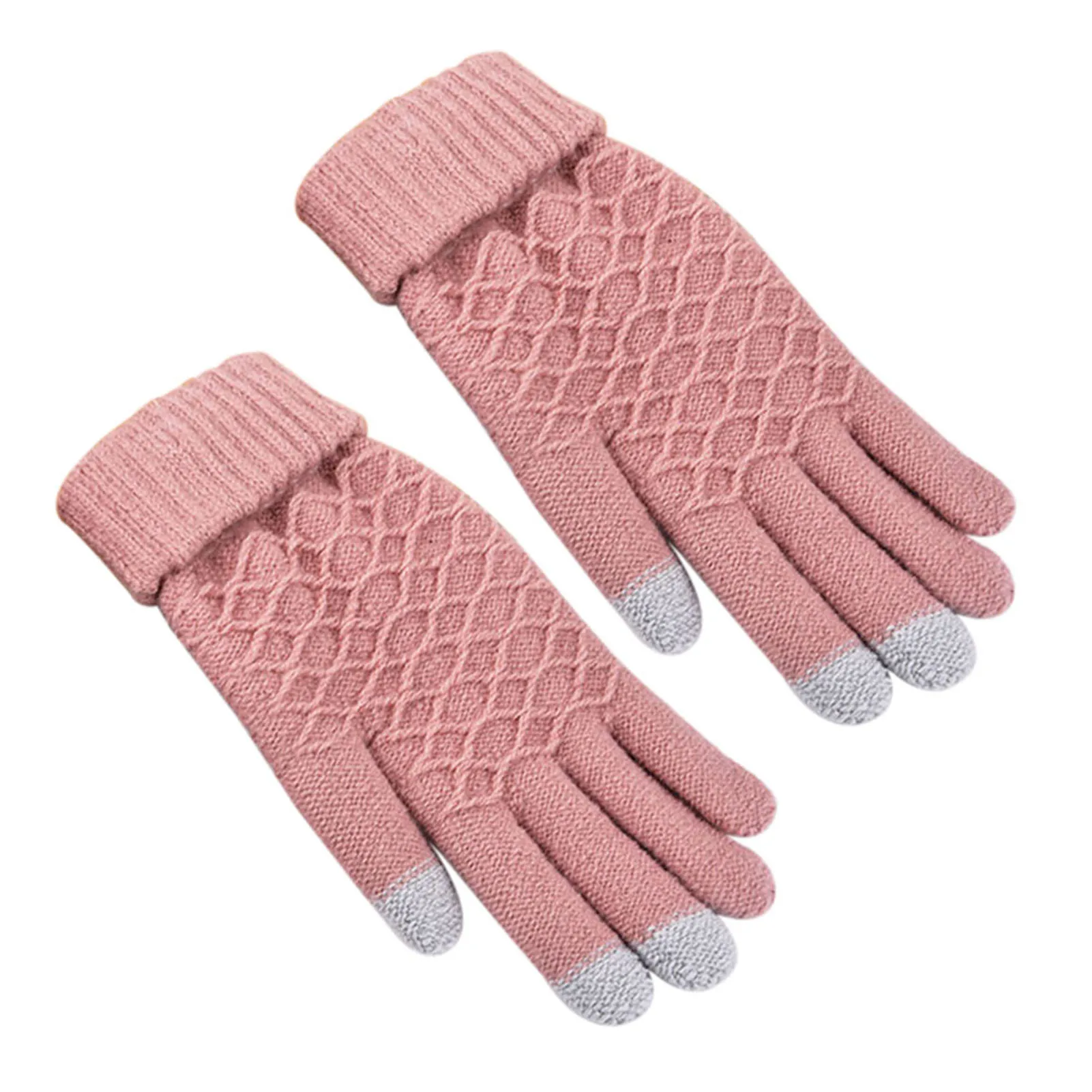 Touchscreen Gloves Warm Solid Color for Winter Outdoor Driving Cycling Smartphone Compatible Hand Warmers Durable Gear