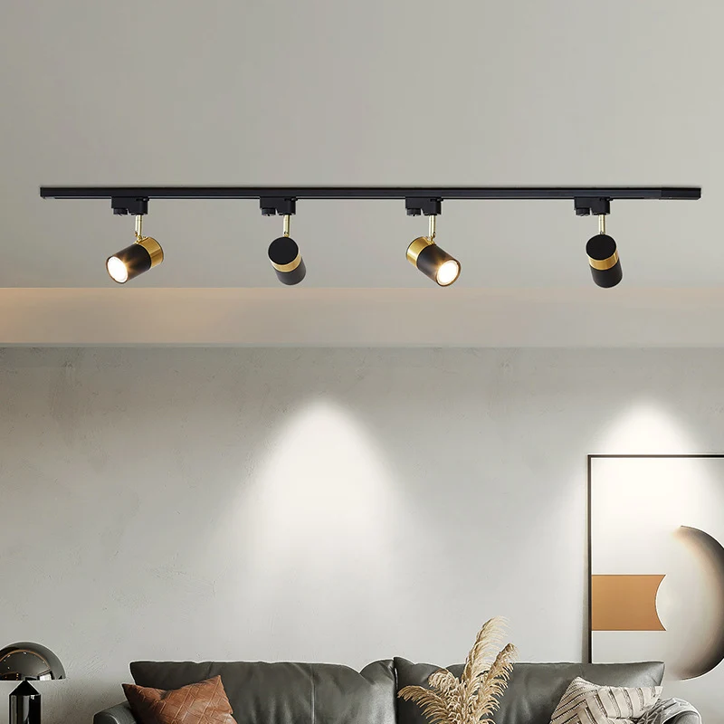 Adjustable LED Spotlight for Clothing Store Wall Background Track Light Surface Mounted Ceiling Spotlight Fixture House Decorate