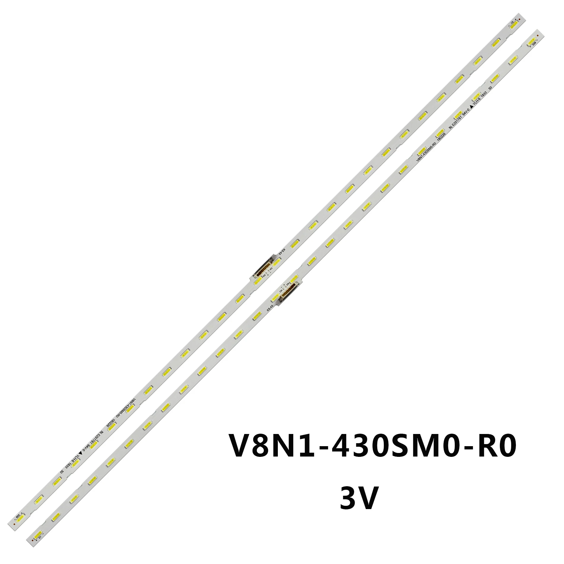 แถบไฟ LED แบ็คไลท์ (3V) สำหรับ UE43RU7410U UE43RU7025K UE43RU7400 LM41-00606A V8N4-430SM0-R0 BN96-46053A CY-NR043HGHV1V UE43RU7400U