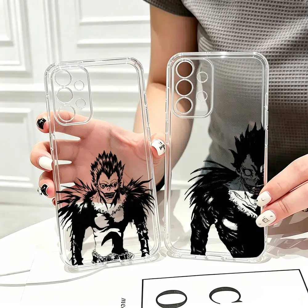 R-Ryuk D-Death N-Note  Phone Case For Samsung S25,S24,S21,S22,S23,S30,Ultra,S20,Plus,Fe Transparent Cover