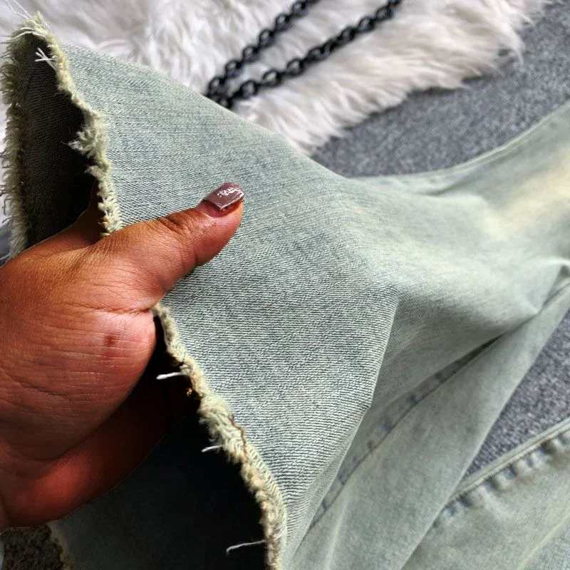 Vrouw Hoge Taille Gothic Streetwear Flare Jeans Dames Vintage Stretch Fleece Broek Meisjes Mode Zwart Grijs Spijkerbroek