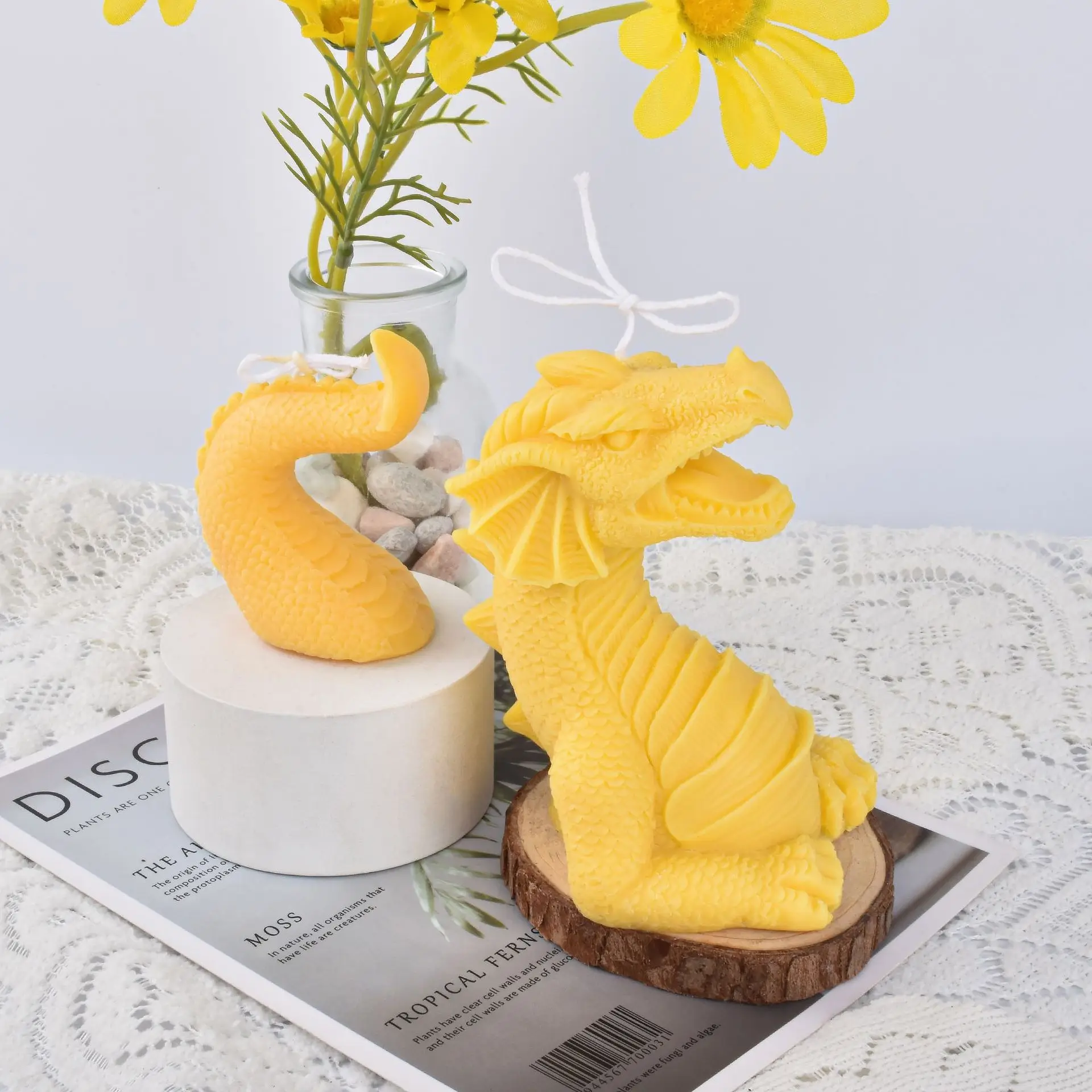 Giant Dragon Head Candle Silicone Mold for Handmade Chocolate Decoration Gypsum Aromatherapy Soap Resin Candle Silicone Mould